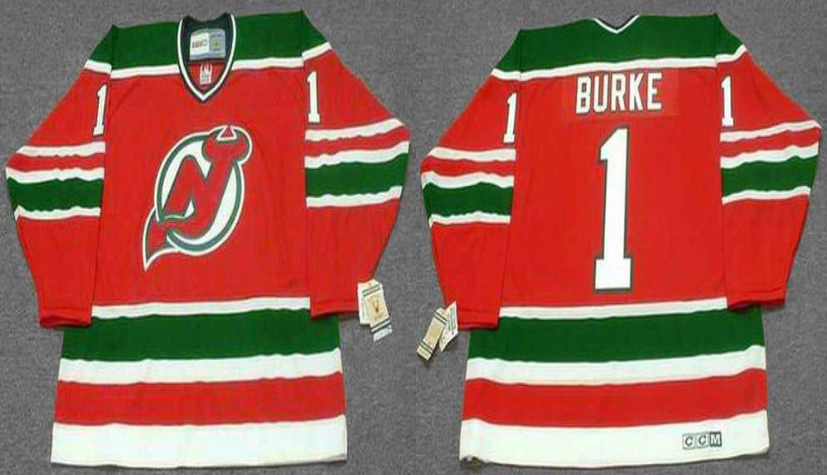 2019 Men New Jersey Devils #1 Burke red CCM NHL jerseys